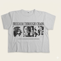 Freedom through chaos white tee